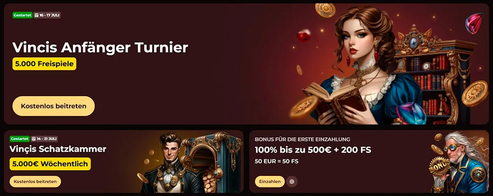 vinci-spin-casino-de-Arten-von-Boni